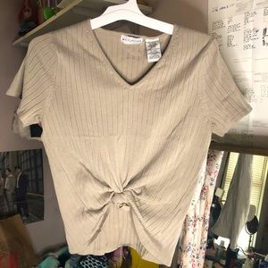 Gray/ cream colored vintage shirt size XL
